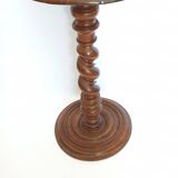 17th century light stand in solid walnut