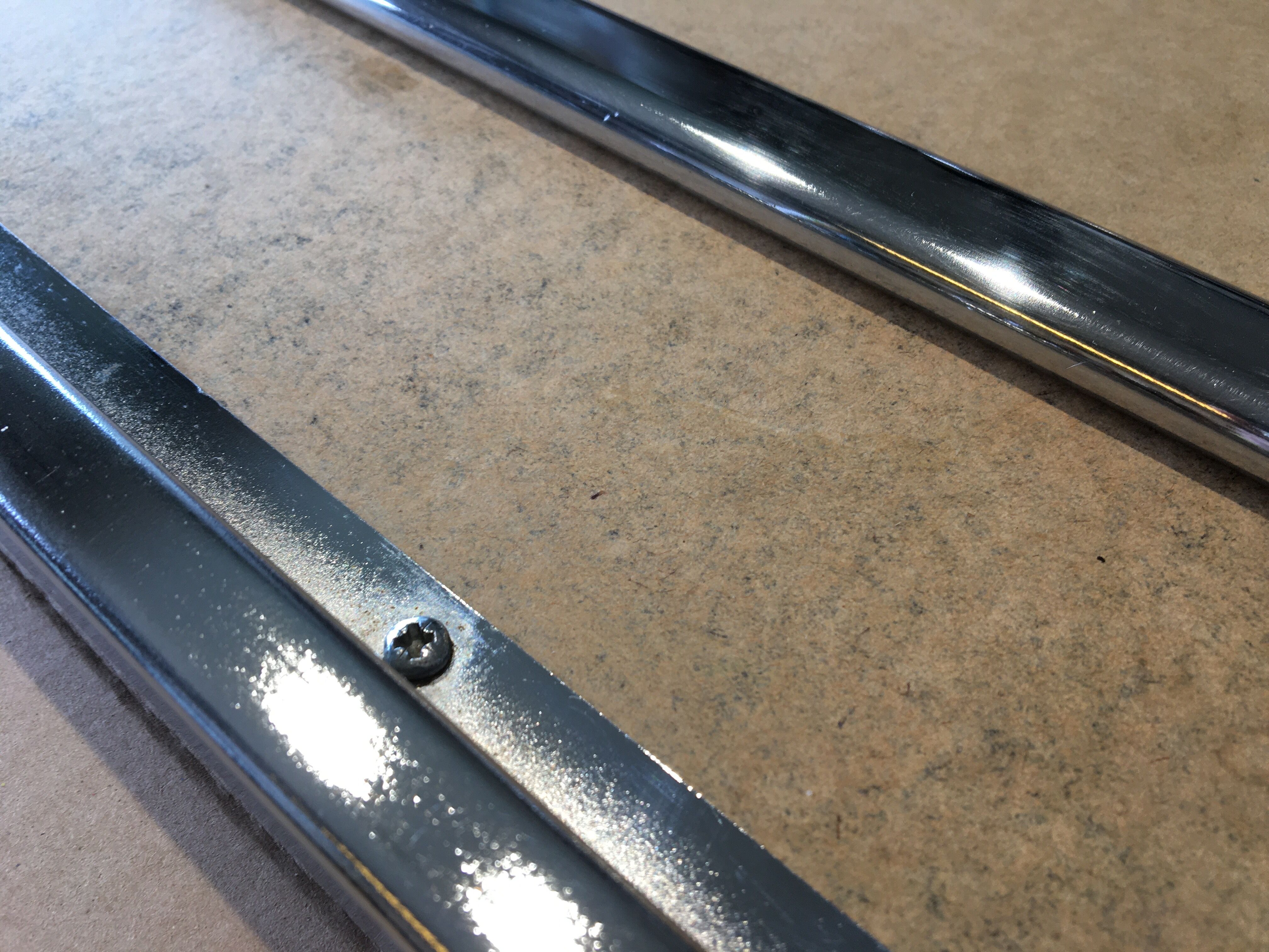 Vintage 80s chrome coffee table