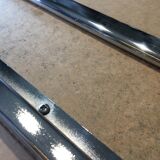 Vintage 80s chrome coffee table