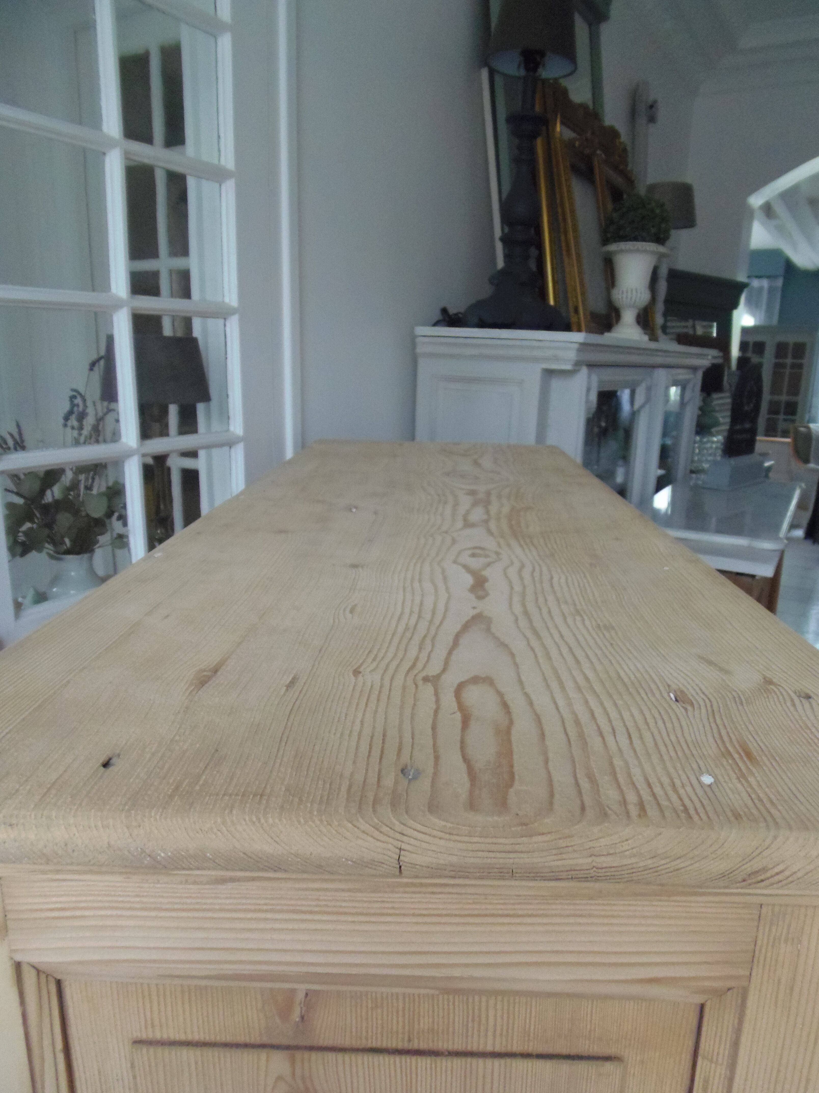 Vintage sideboard in raw pitchpin