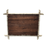 Large Vintage White Faux Bamboo Mirror, 1920/30s