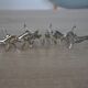 6 silver-plated "horse" knife rests