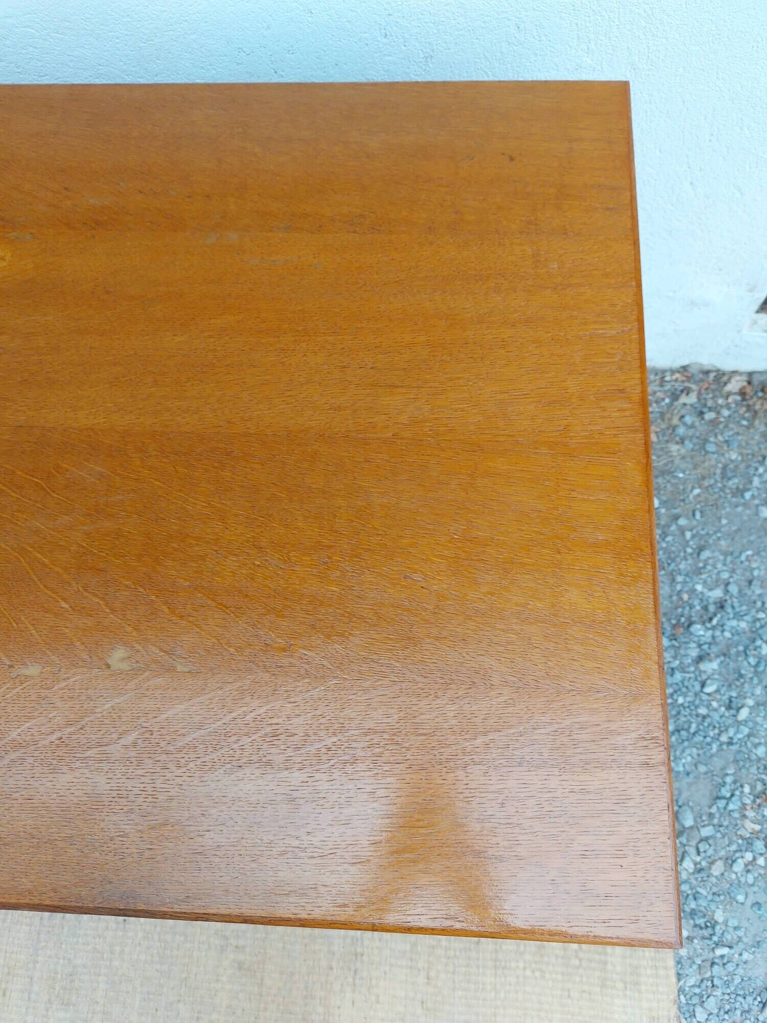 solid wood desk, 1970s