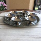 Series of 6 stainless steel ice cups by Guy Degrenne