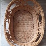 Woven wicker basket
