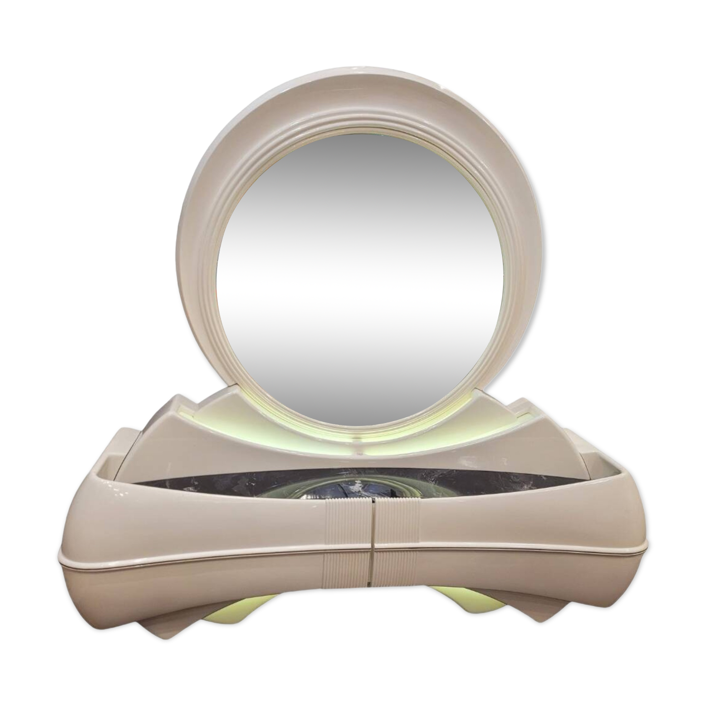 Cómoda / Tocador style Space Age, Firma DBM, lacquered wood and glass fiber, 70's – Italia