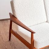 Canapé 3 places Arne Vodder modèle FD164 pour France & Son, Danemark