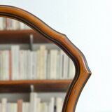 Large vintage mirror in scrolled cherry wood
