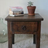 Brutal oak bedside