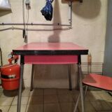 Formica table, chairs and stool set