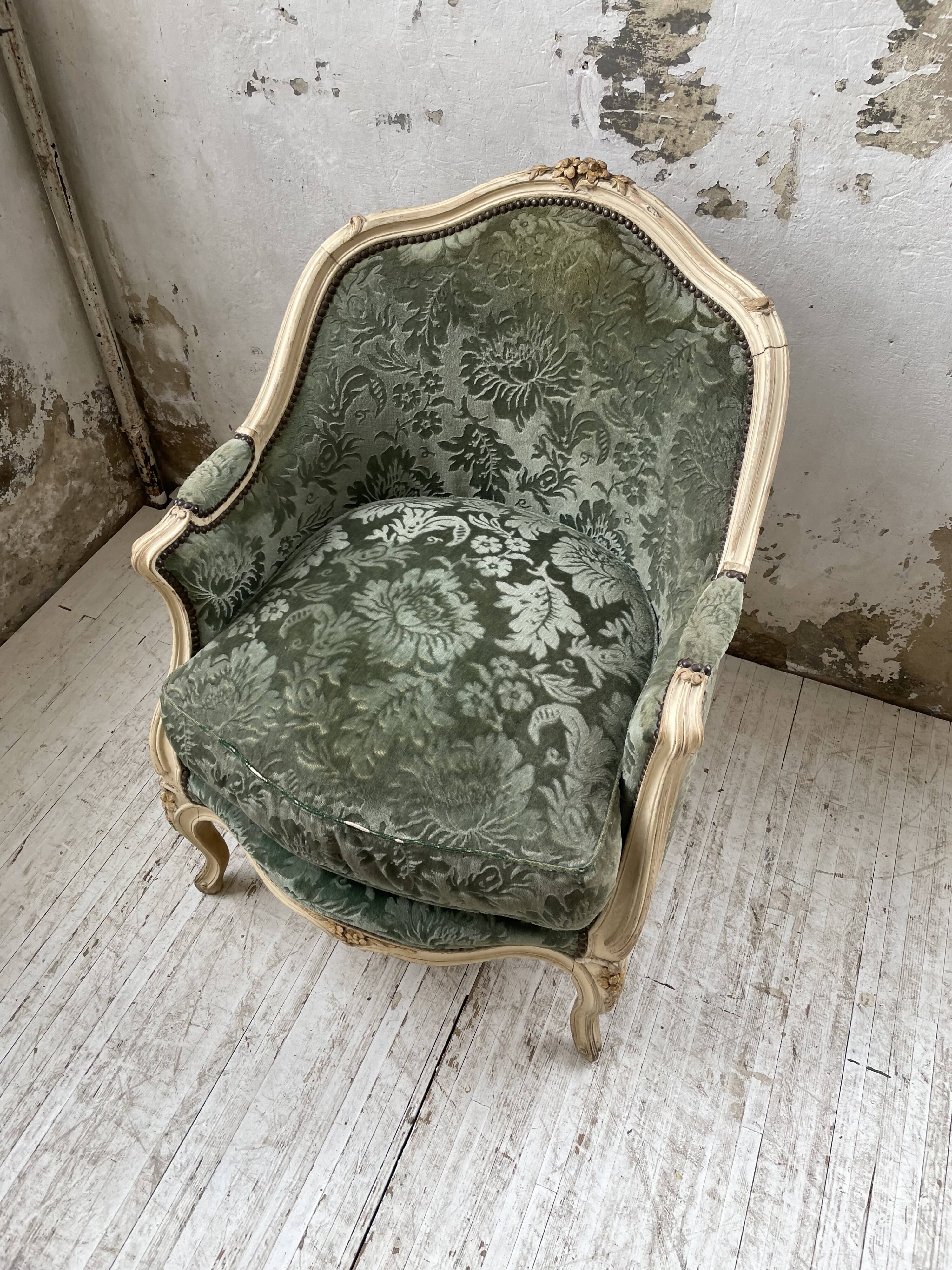 Louis XV shepherdess armchair