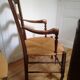 Paire de fauteuils paillés provençaux