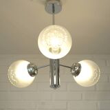 Vintage Murano Glass Pendant Lamp / Mazzega Sputnik Chandelier 1970's