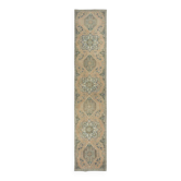 Vintage Runner Rug for Kitchen. Handmade Hallway Rug. Narrow Stair Rug. Corridor Rug. 100% Wool
