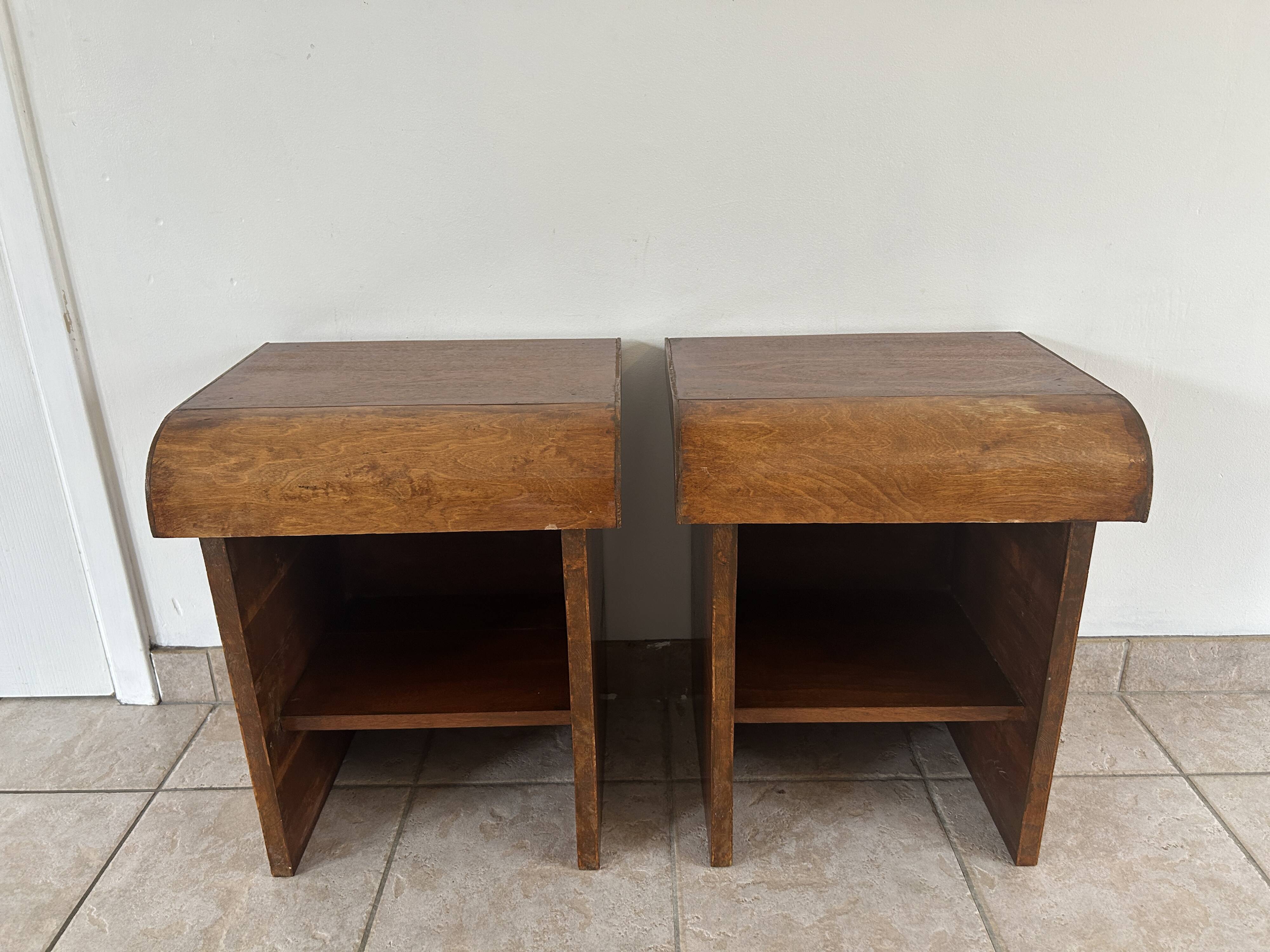 Pair of Art Deco bedside tables