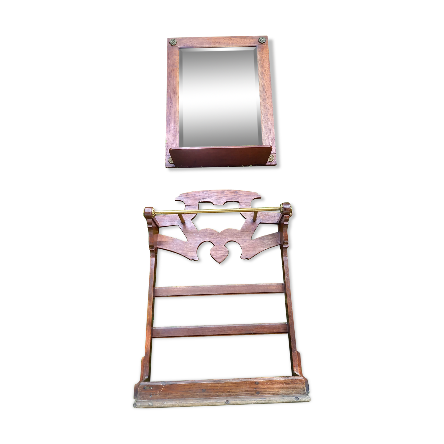 Umbrella holder and wall mirror Art Nouveau