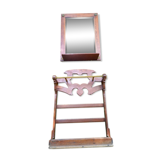 Umbrella holder and wall mirror Art Nouveau