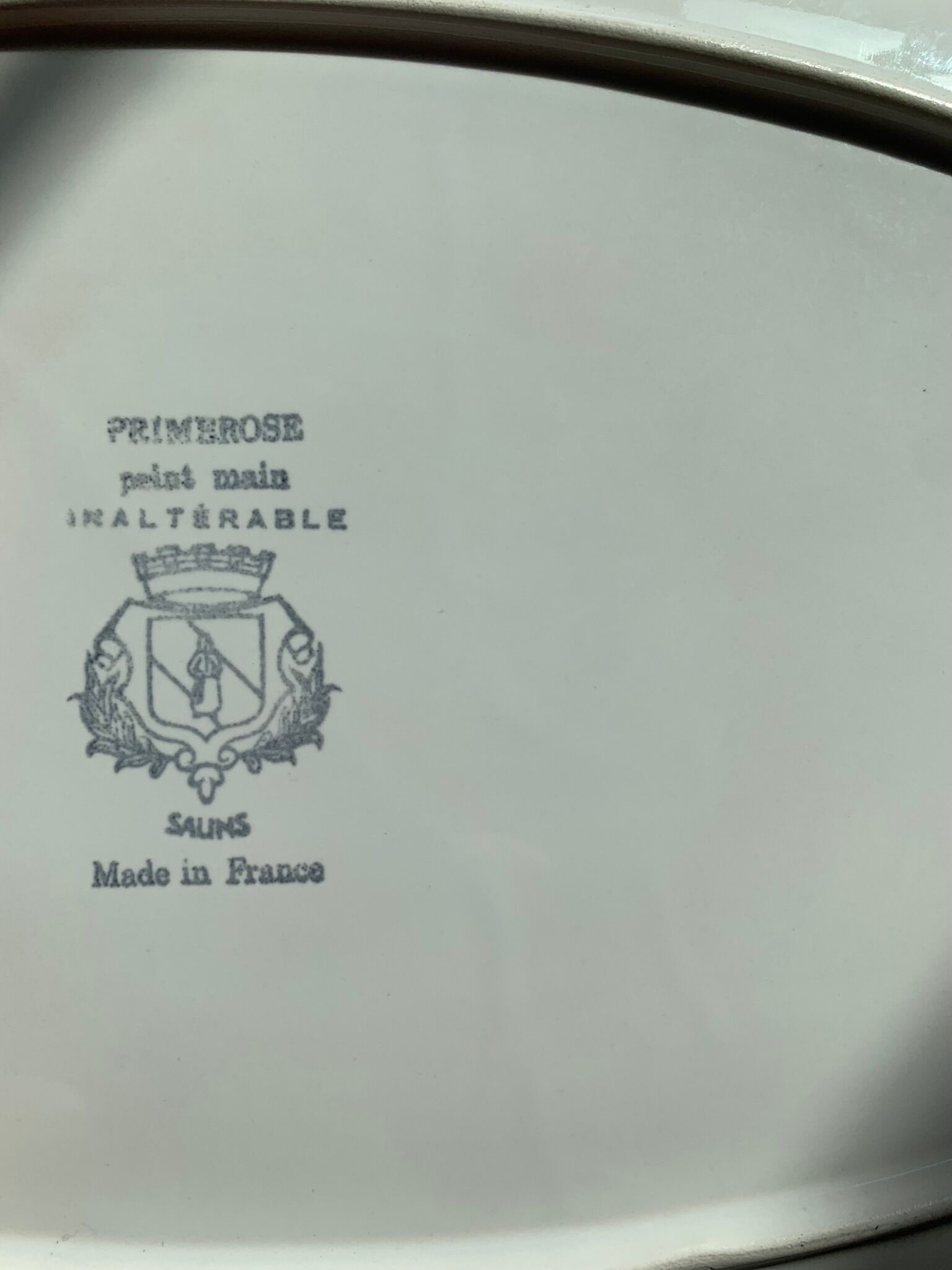 Large pink dish in Salins porcelain (identical oyster plates)