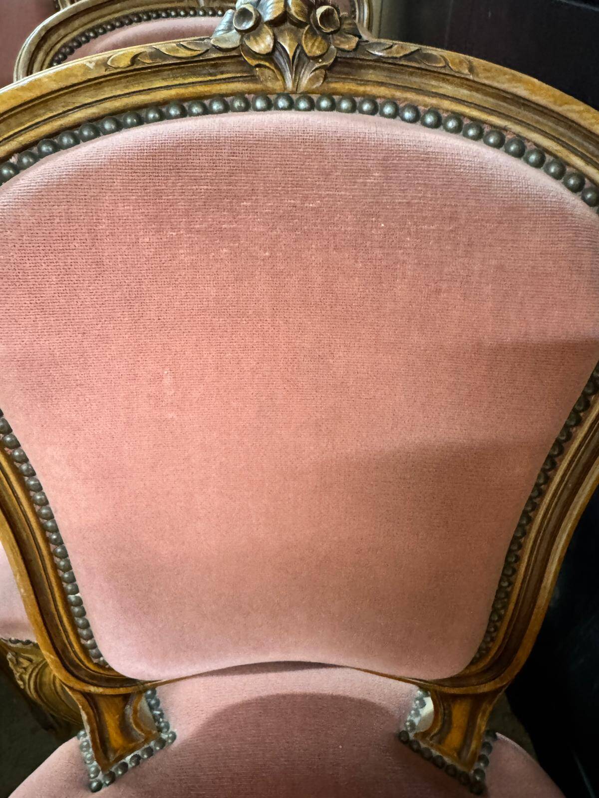 4 x Louis XV chairs fabric + 2