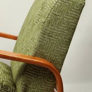 Fauteuil lounge art déco Kozelka & Kropacek avec revêtement jacquard