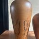Pair of wooden vases