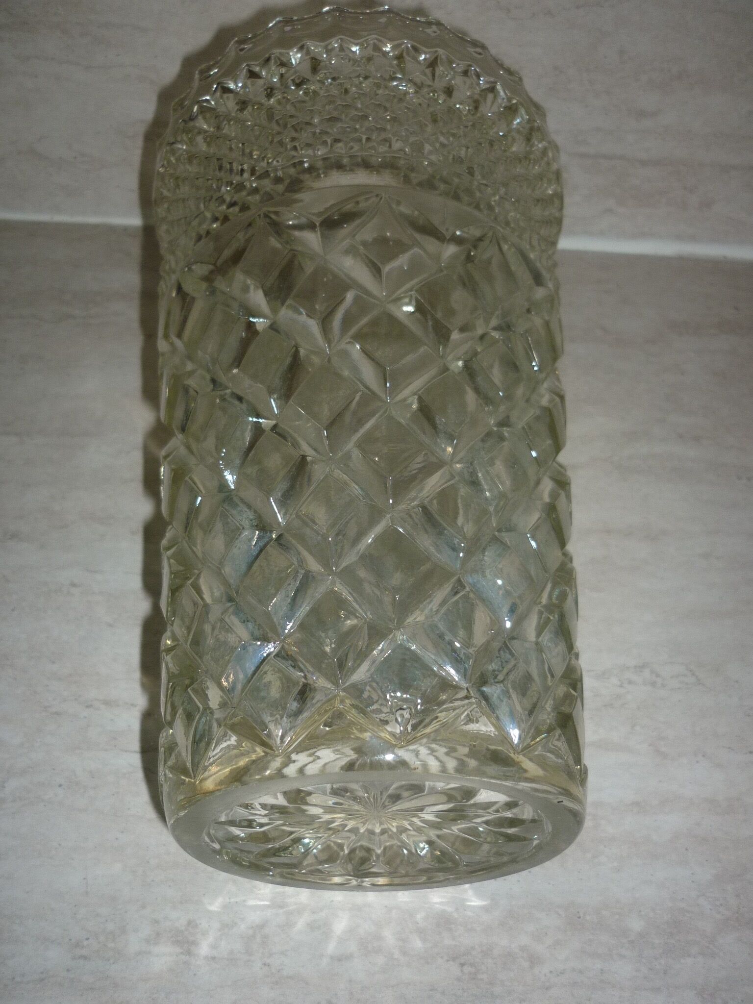 Vintage pressed molded glass vase
