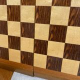 Wooden chess and backgammon set