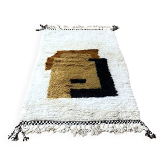 Tapis berbère Beni Ouarain du Maroc - Laine artisanale, 195×110 cm