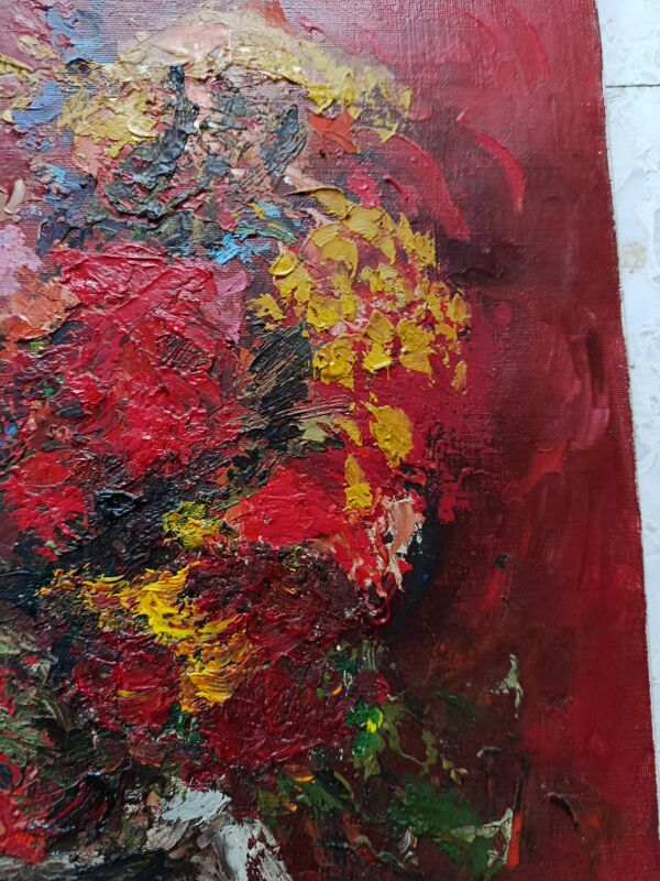 Hst nature morte bouquet fleur dans vase de willy jager 1960 allemagne 1960