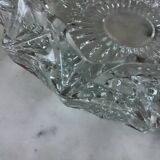 Ancien grand cendrier des années 60-70 – Verrerie ciselée “Pointe de diamants”💎