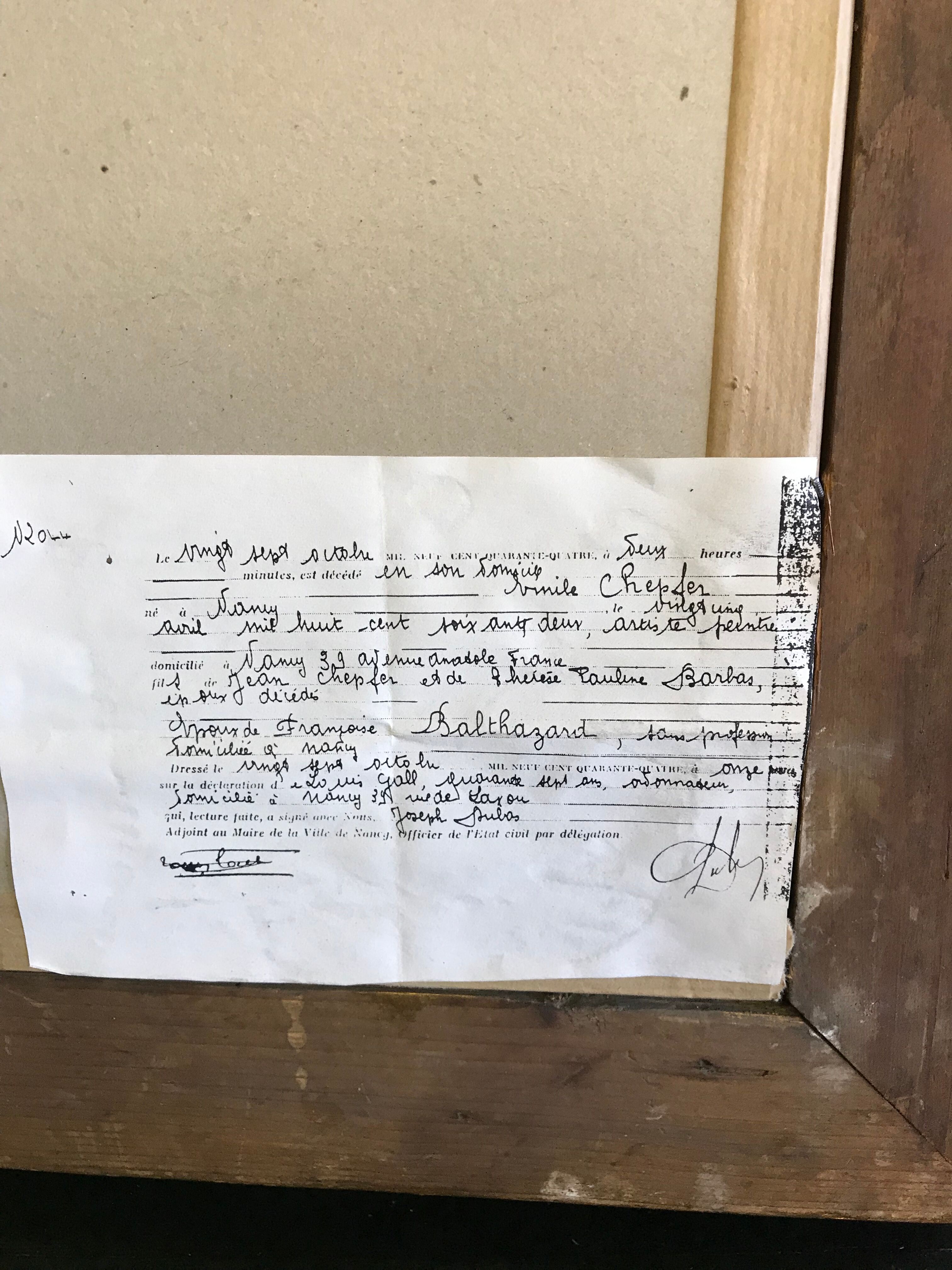 Beautiful framed portrait of Emile Chepfer