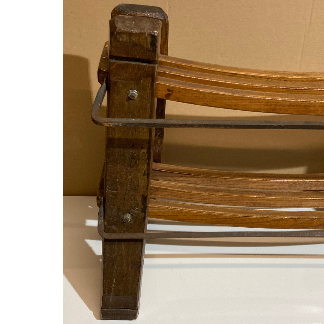 Antique fisherman's stool or wine and shoe rack, Dutch ca 1920