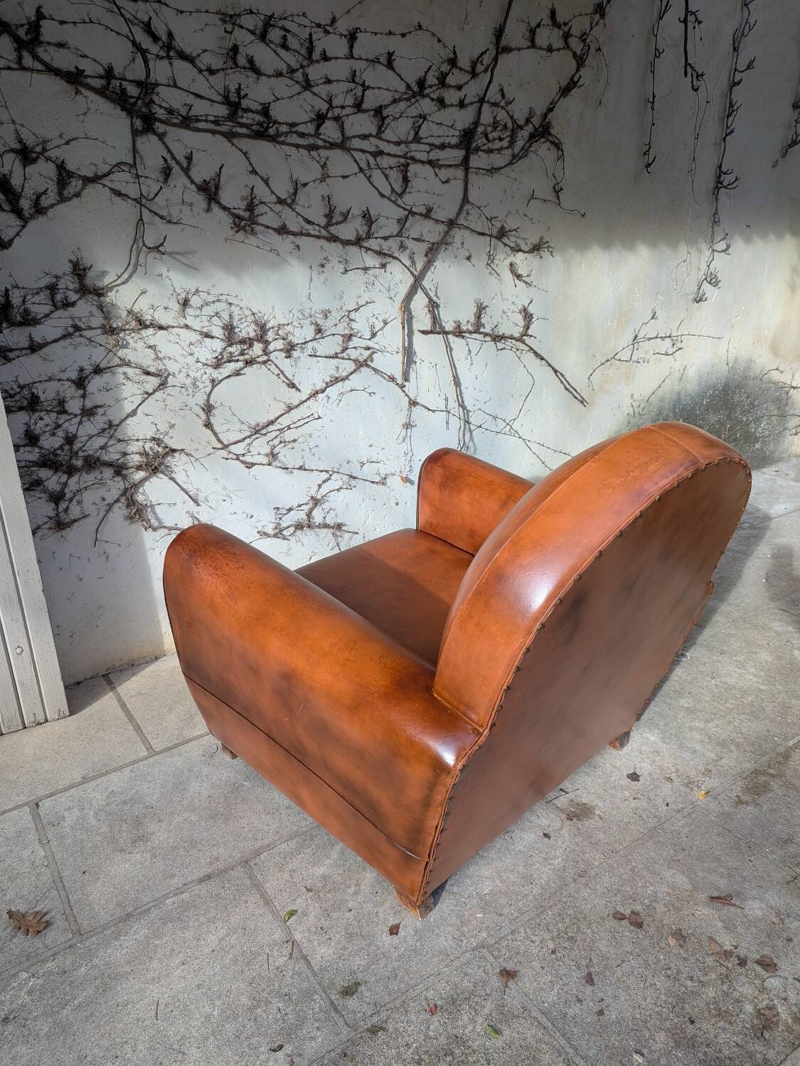 Fauteuil club en cuir