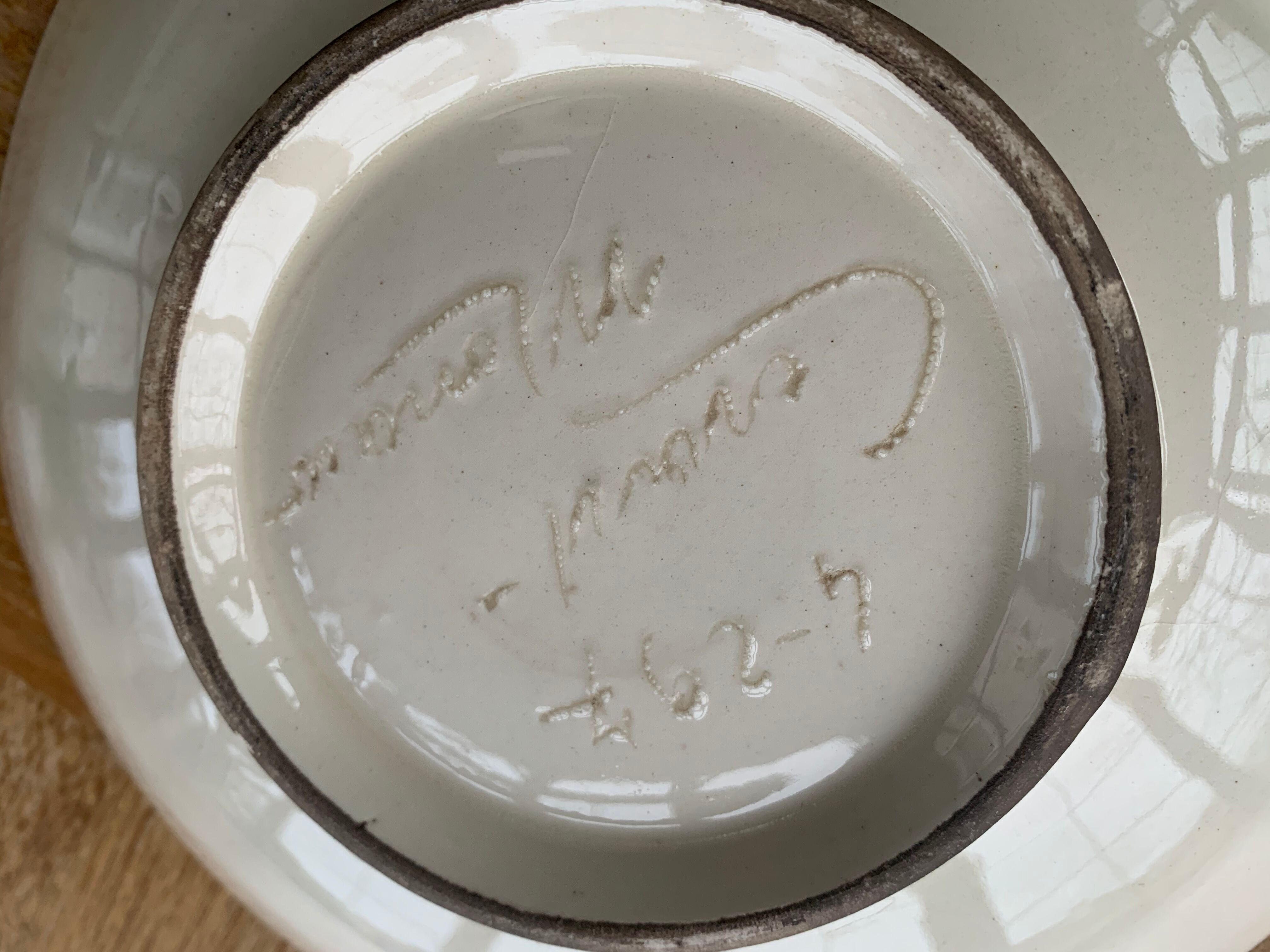 Enamelled ceramic cut floral pattern ceram Monaco vintage