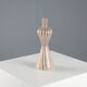 Vintage hourglass-shaped glass vase, designer, Italy, 1950s-1960s.