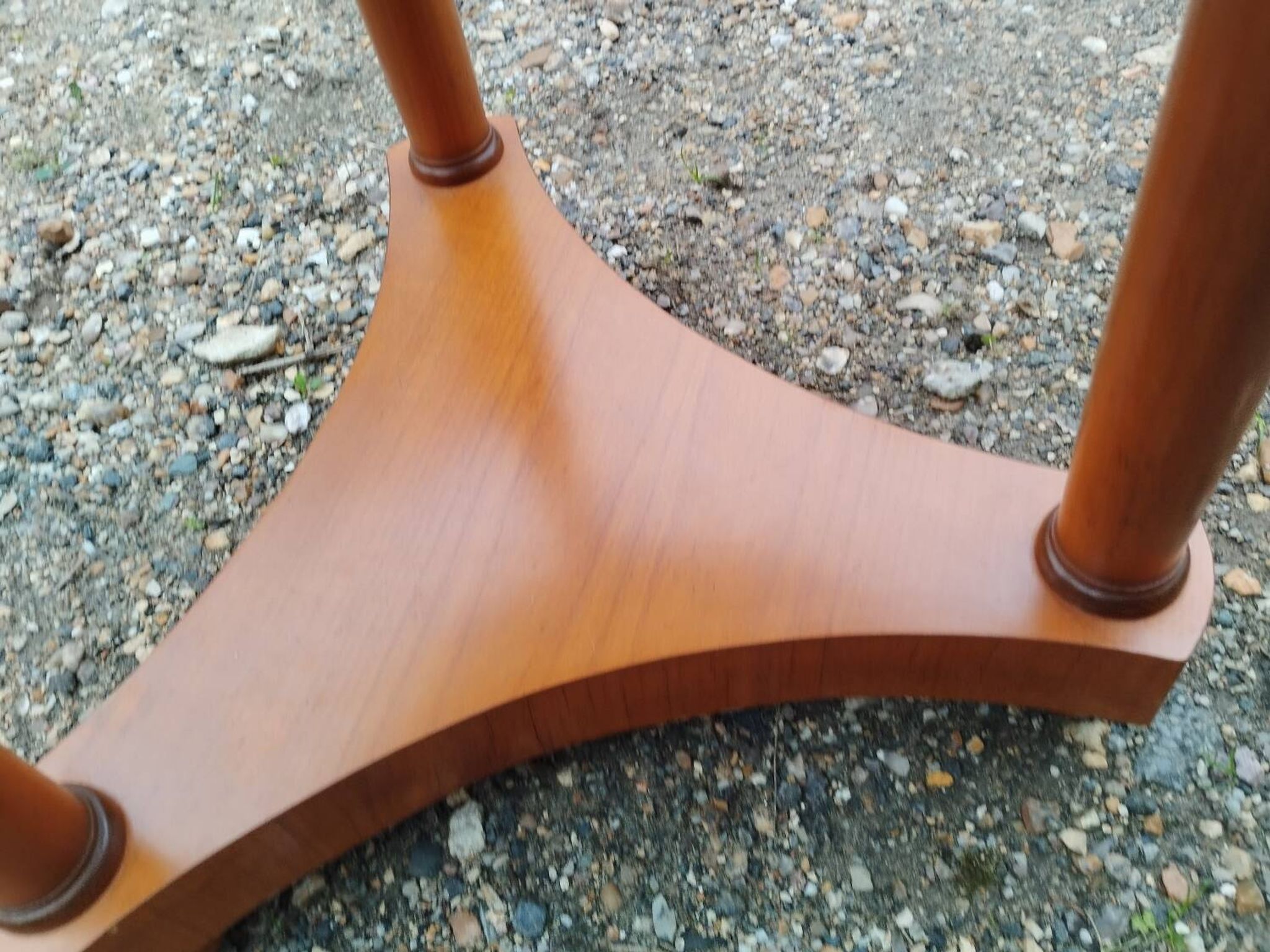 Antique Empire style pedestal table with marble top