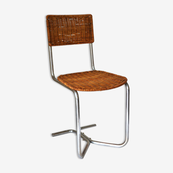 1930s Bauhaus style chair in rattan