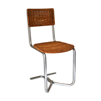 1930s Bauhaus style chair in rattan