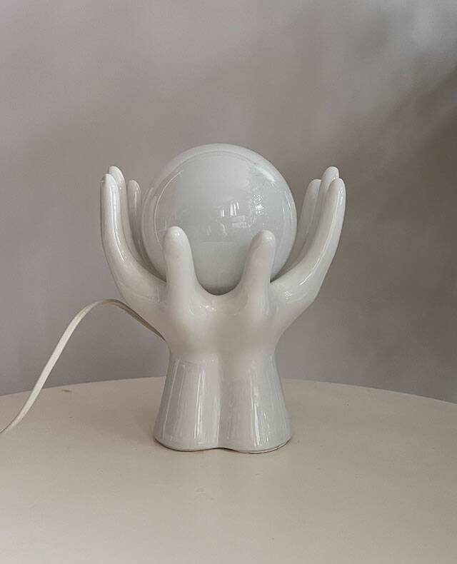 Ceramic hand lamp