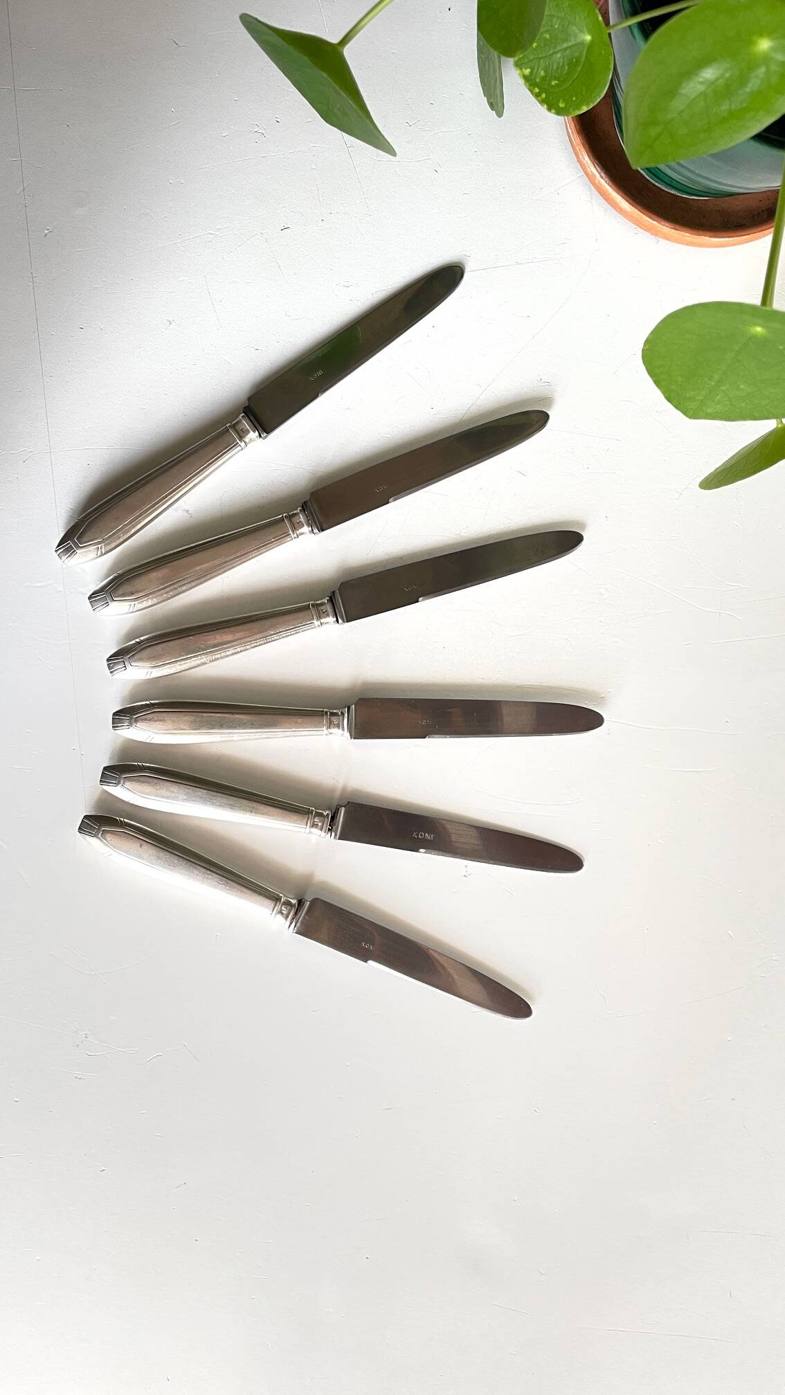 6 Art Deco Dessert Knives