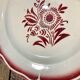 Digoin Sarreguemine red plate