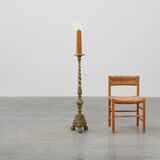 Large copper church candle holder, France 19th century