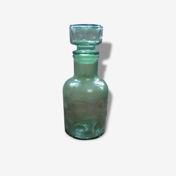 Vintage green glass bottle