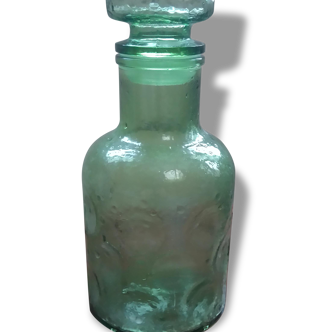 Vintage green glass bottle