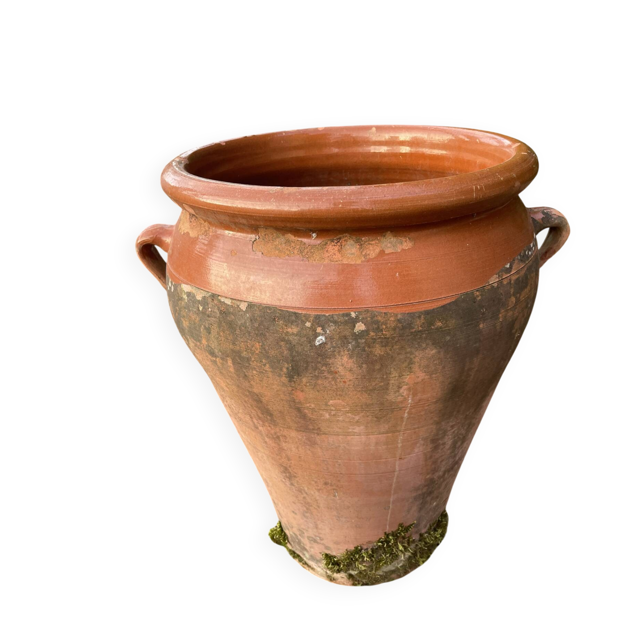 Large ancient jar in glazed terracotta – H. 56 cm
