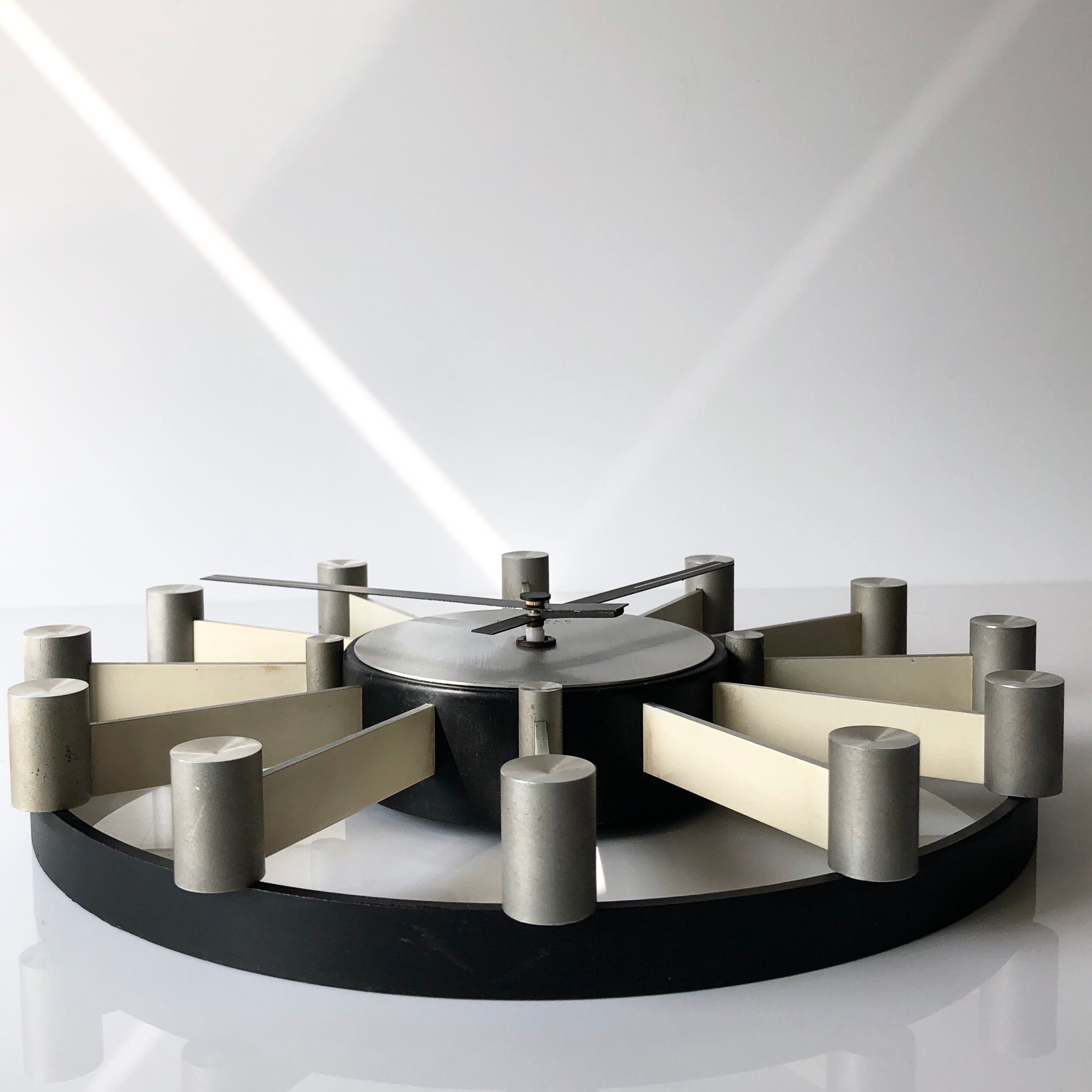 Modernist wall clock by Heinrich Moller for Kienzle
