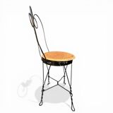 Set of 4 vintage wrought iron chairs from the 1940s.