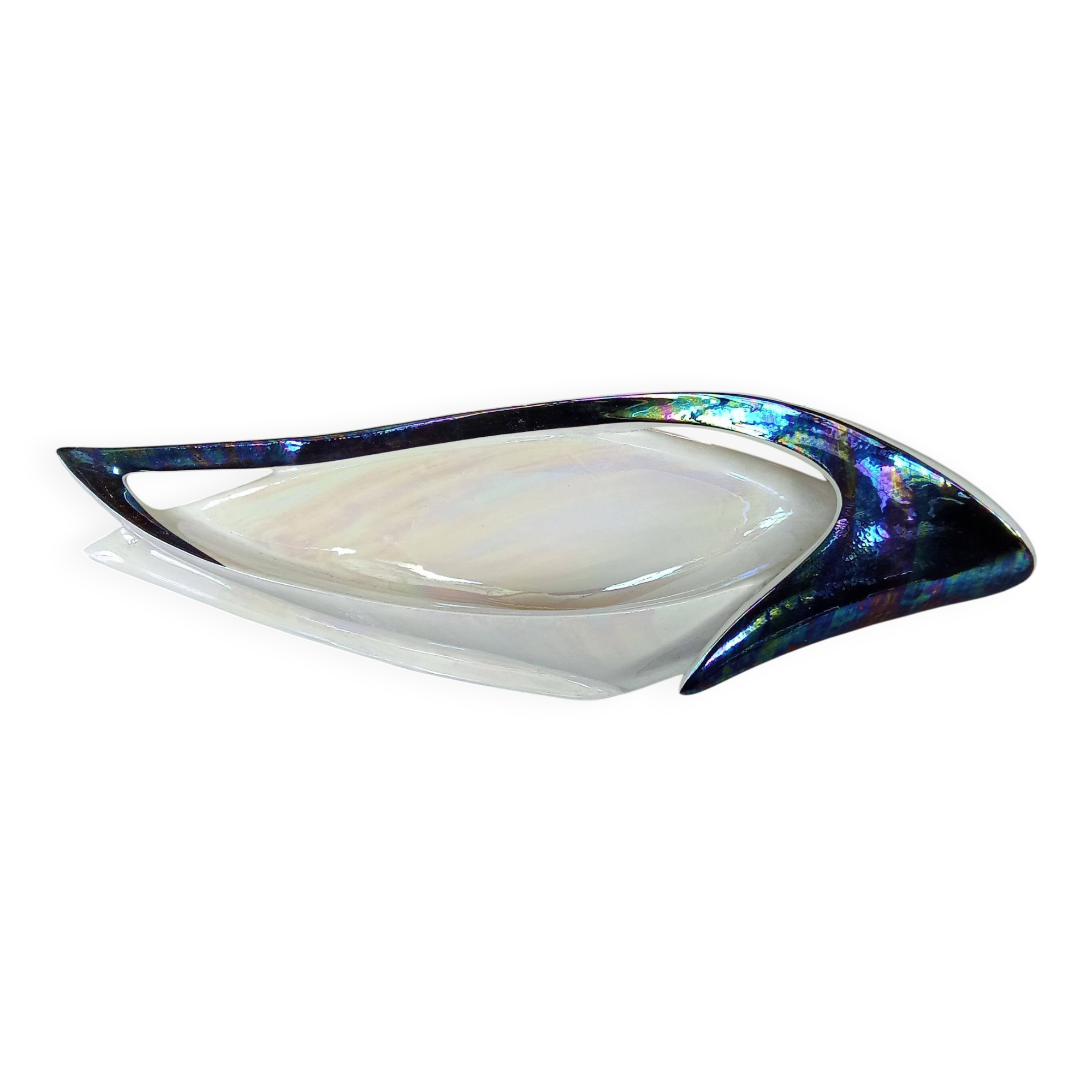 Large iridescent Verceram ceramic bowl