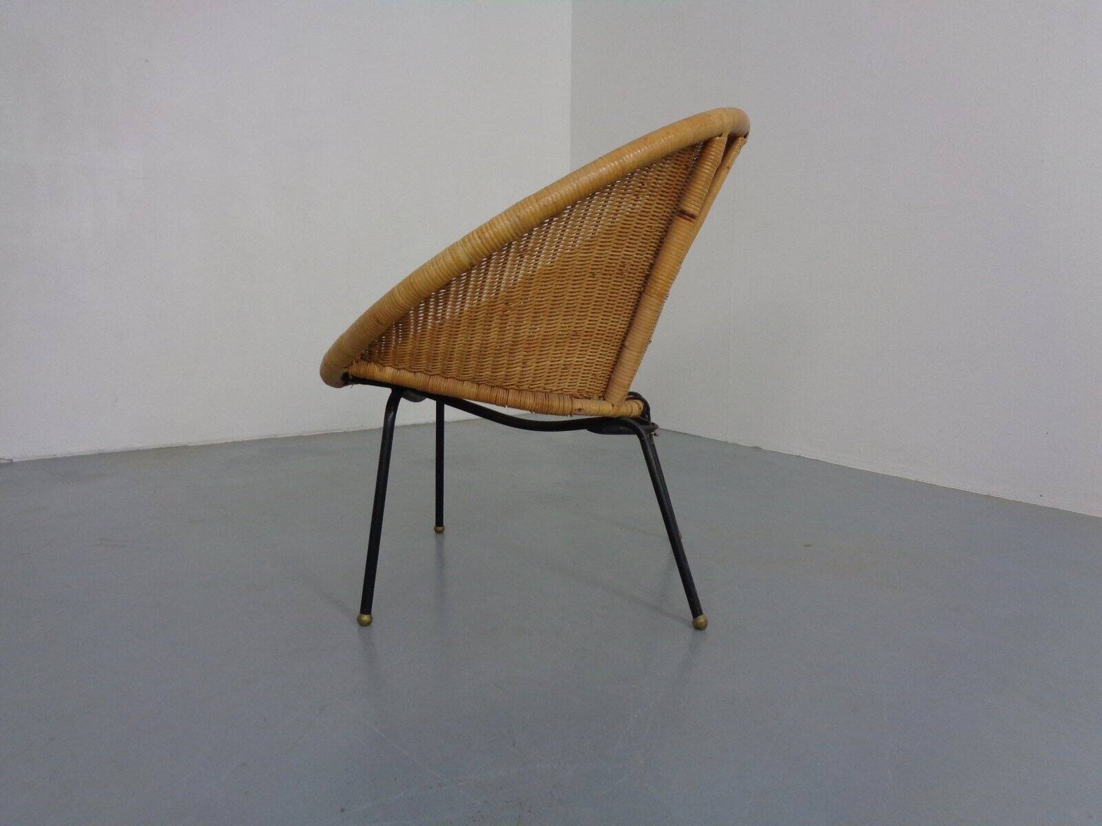 Mid-Century Modern Wicker Chair by Paul McCobb, USA, 1950s