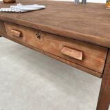 Vintage farm table with 2 large drawers